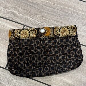 Vintage Black and Gold Clutch